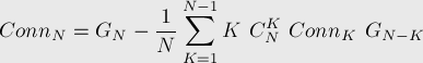  Conn_N = G_N - \frac{1}{N} \sum_{K=1}^{N-1} K\ C_[...]
